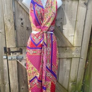 Zara Paisley Patchwork Maxi Dress